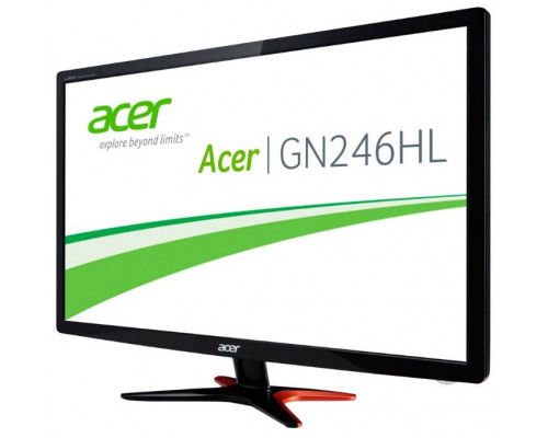 МОНИТОР 24" Acer GN246HLBbid Black (LED, Wide, 1920x1080, 144Hz, 1ms, 170°/160°, 350 cd/m, 100`000`000:1, +DVI, +HDMI, +MM, 3D, )